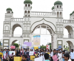 مولانا آزاد یونیورسٹی – حیدرآباد میں ” تنوع میں اتحاد “ کے موضوع پر ریلی