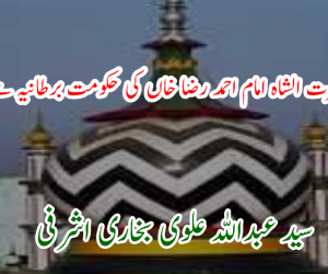 اعلیٰ حضرت الشاہ امام احمد رضا خاں کی حکومت برطانیہ سے نفرت