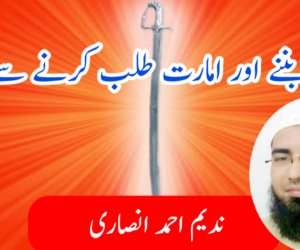 امیر بننے اور امارت طلب کرنے سے بچو!