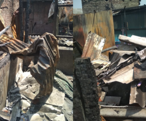 آتشزدگی معاملہ میں دو درجن جھونپڑے خاکستر ، جمعیۃ علماء (ارشد مدنی) نے متاثرین کی امداد کی