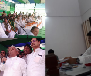 شیوہر سے عظیم اتحاد کے راجد امیدوار سید فیصل علی نے اپنا پرچہ نامزدگی داخل کیا