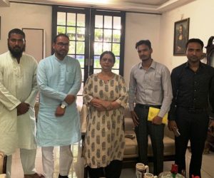 سنجیو بھٹ کی بیوی سے ایس ڈی پی آئی کے وفد کی ملاقات۔ ہرممکن مدد کرنے کی یقین دہانی