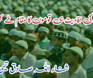 قوموں کی افادیت ہی قوموں کا مقام طے کرتی ہے