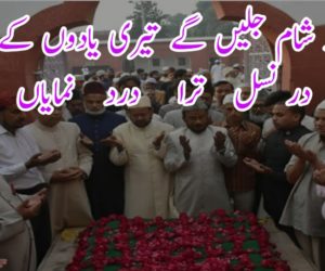 شام در شام جلیں گے تیری یادوں کے چراغ  نسل در نسل ترا درد نمایاں ہوگا