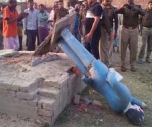 اتر پردیش: ڈاکٹر امبیڈکر کے مجسمہ کونقصان پہنچانے کا معاملہ گرمایا، 6 کے خلاف مقدمہ درج