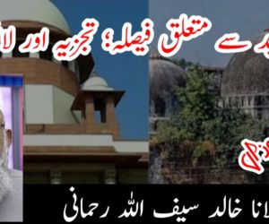 بابری مسجد سے متعلق فیصلہ؛ تجزیہ اور لائحۂ عمل