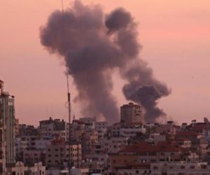 اسرائیلی طیاروں کی غزہ کے مختلف علاقوں پر بمباری