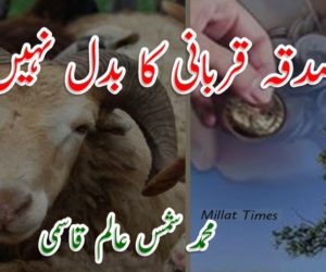 صدقہ قربانی کا بدل نہیں