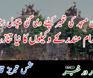 بابری مسجد کی تعمیر کیلئے دی گئی متبادل زمین پر رام مندر کے وکیلوں کا نیا تنازع