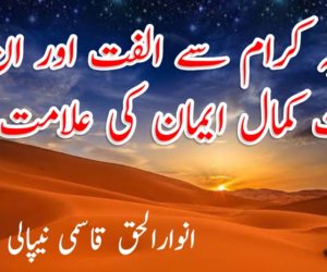 صحابہ کرام سے الفت اور ان کی عظمت کمال ایمان کی علامت ہے!