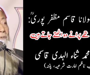 حضرت مولانا قاسم مظفر پوریؒ:  جو بادہ کش تھے پرانے وہ اٹھتے جاتے ہیں