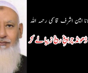 حضرت مولانا امین اشرف قاسمی رحمہ اللہ (اب انھیں ڈھونڈ چراغِ رخِ زیبا لے کر)