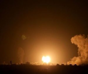 مرکزی غزہ میں اسرائیلی بمباری