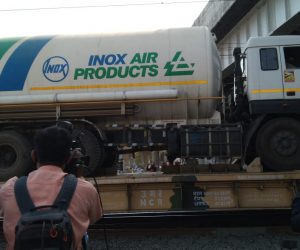 جھارکھنڈ سے 6 ٹینکر لے کر بھوپال پہنچی آکسیجن ایکسپریس