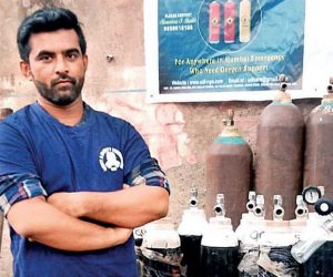 آکسیجن سلنڈر کی مفت فراہمی کیلئے مسلم نوجوان کا بڑا اقدام