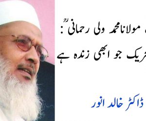 حضرت مولانا محمد ولی رحمانی ؒ: ایک تحریک جو ابھی زندہ ہے 