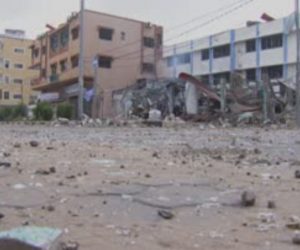 اسرائیلی حملے کے بعد غزہ میں تباہی کا منظر