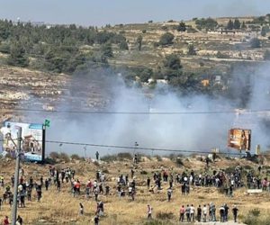 فلسطینی ریلی پر اسرائیلی فوج کا وحشیانہ تشدد