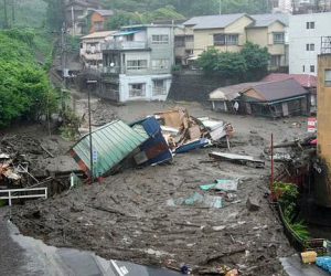 جاپان میں شدید بارش اور لینڈ سلائیڈنگ، دو افراد ہلاک، 20 لاپتہ