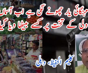 مہنگائی یار چھونے لگی ہے اب آسماں، دلی کے تخت پر کسے بیٹھا دیا گیا