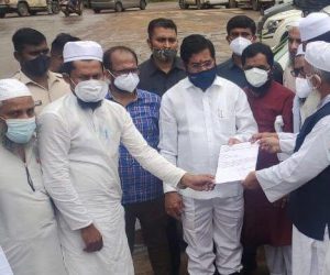 جمعیۃ علماء مہاراشٹر کا شہری ترقیا ت کے وزیر ایکناتھ شندے کو میمورنڈم