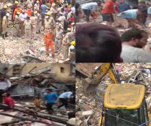 سبزی منڈی کے علاقے میں ایک چار منزلہ عمارت منہدم، کئی لوگوں کے دبے ہونے کی اطلاع، راحت رسانی کا کام جاری