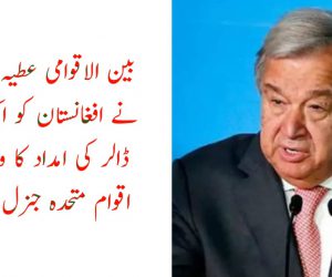 بین الاقوامی عطیہ دہندگان نے افغانستان کو ایک ارب ڈالر کی امداد کا وعدہ کیا: اقوام متحدہ جنرل سیکرٹری